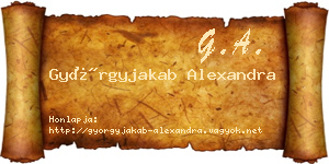 Györgyjakab Alexandra névjegykártya